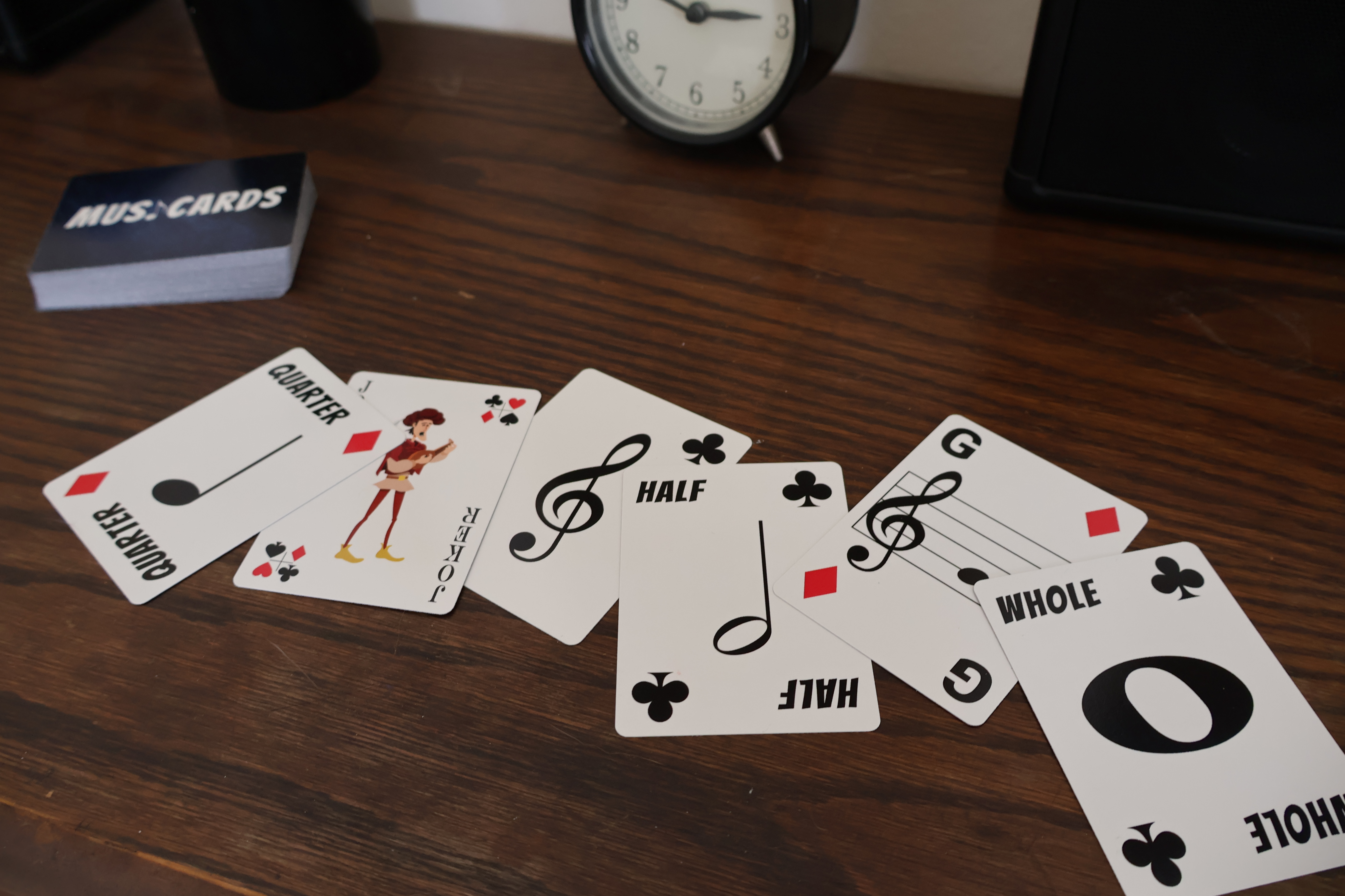 MusiCards cards spread on table